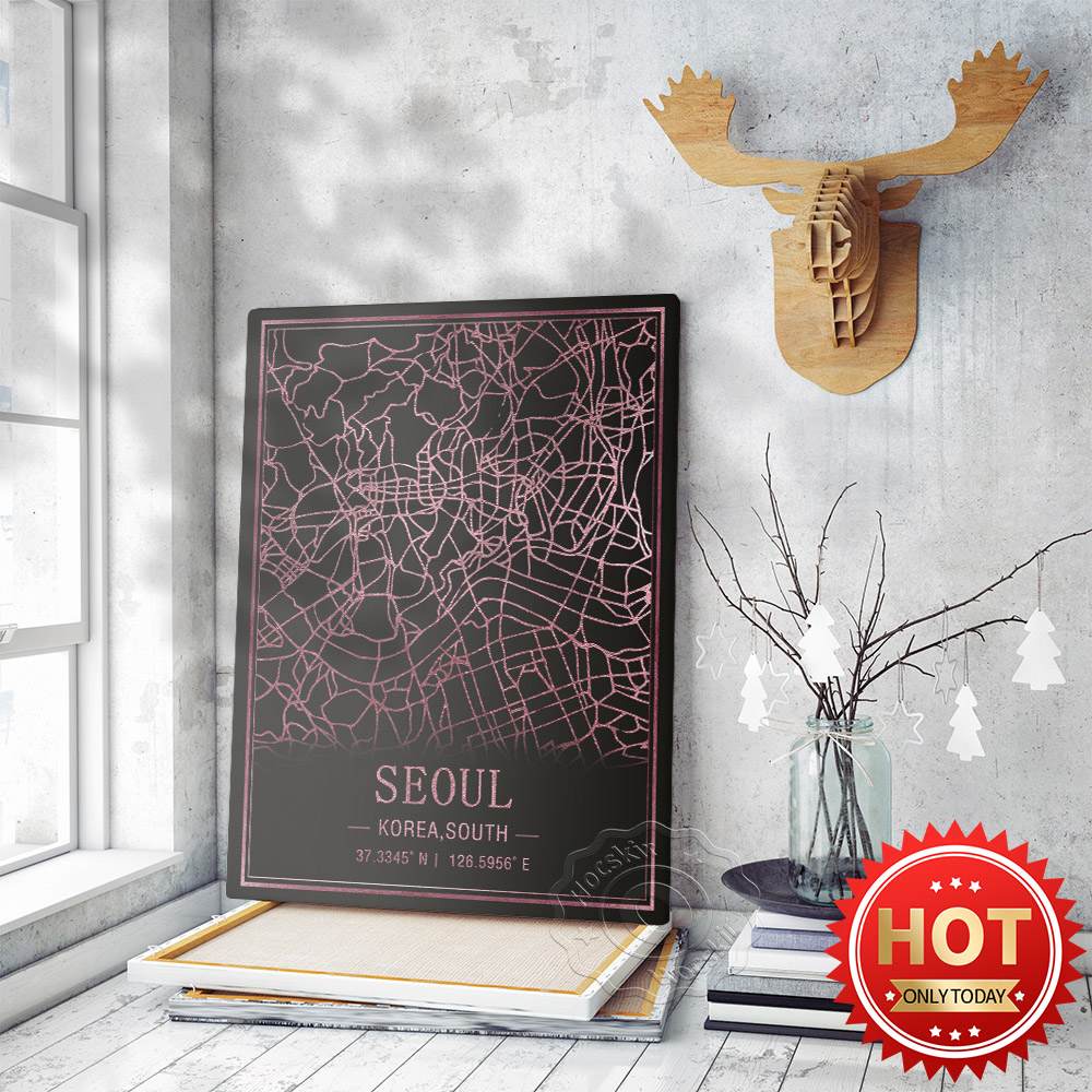 South Korea Lifestyle - Affiche d'art de carte du sud